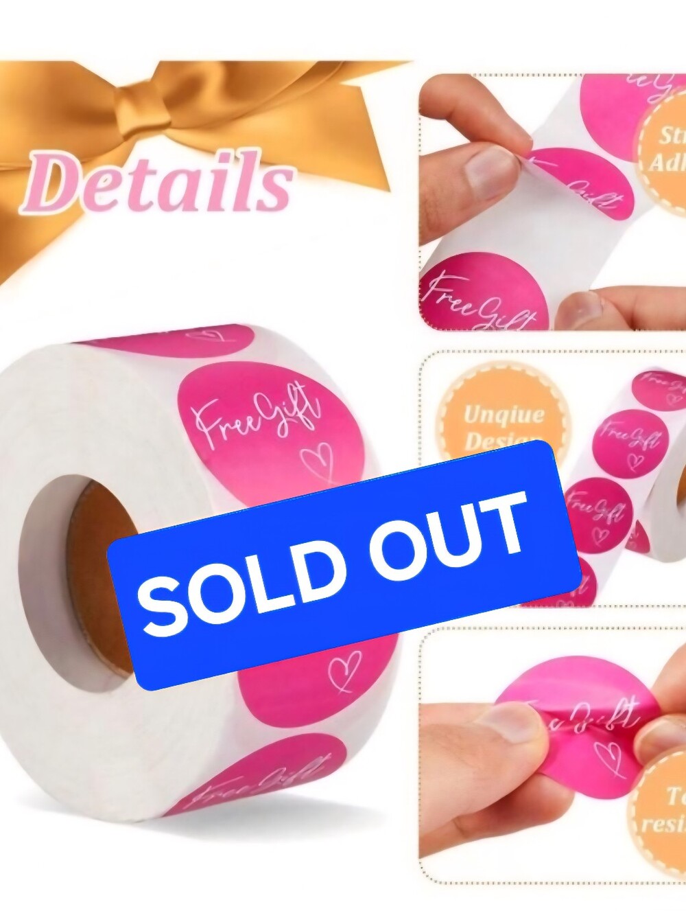 500 'Free Gift' Sticker Roll-Buyer's Choice - Picture 3 of 4